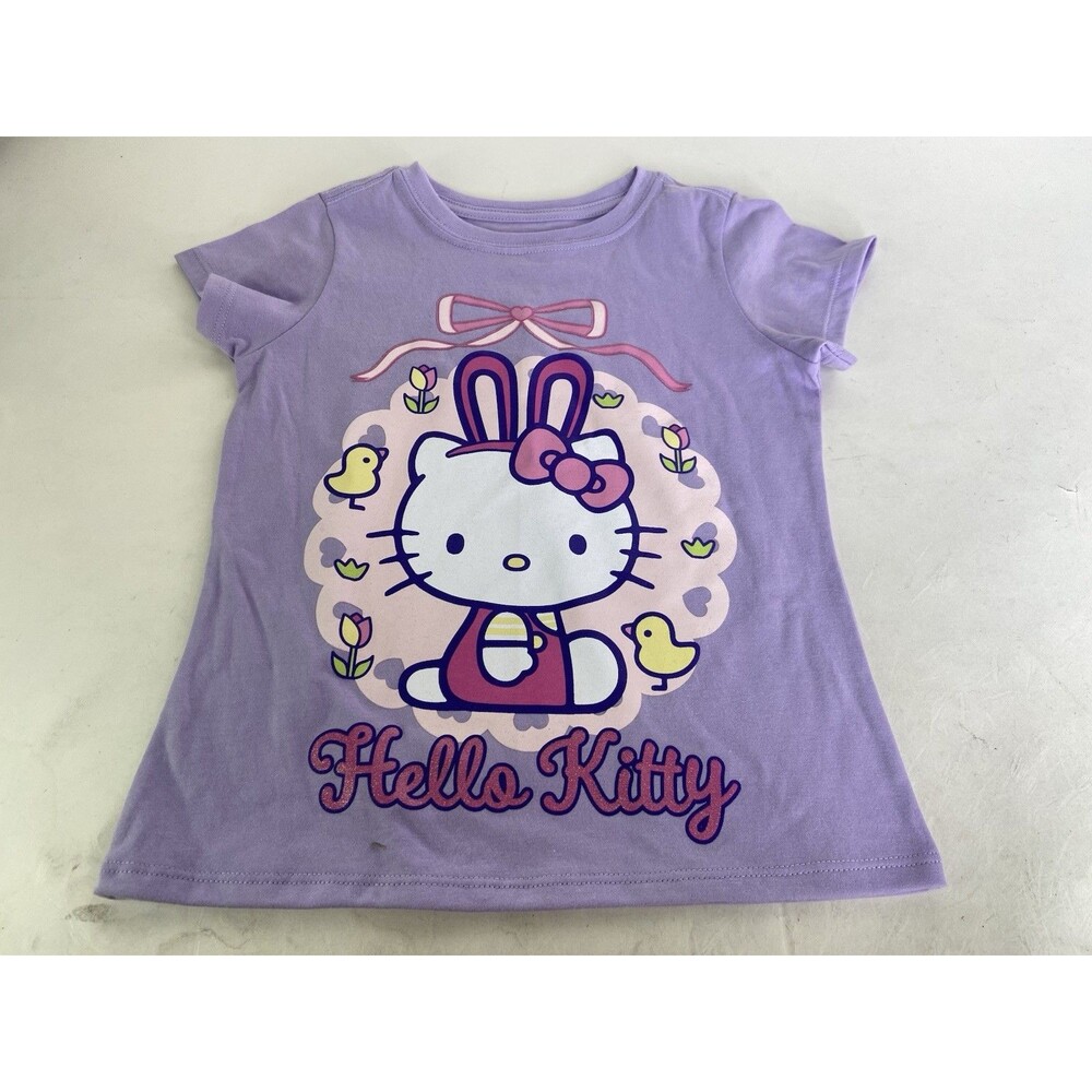 Hello Kitty Purple Short Sleeve T-Shirt Top Girls Size 6